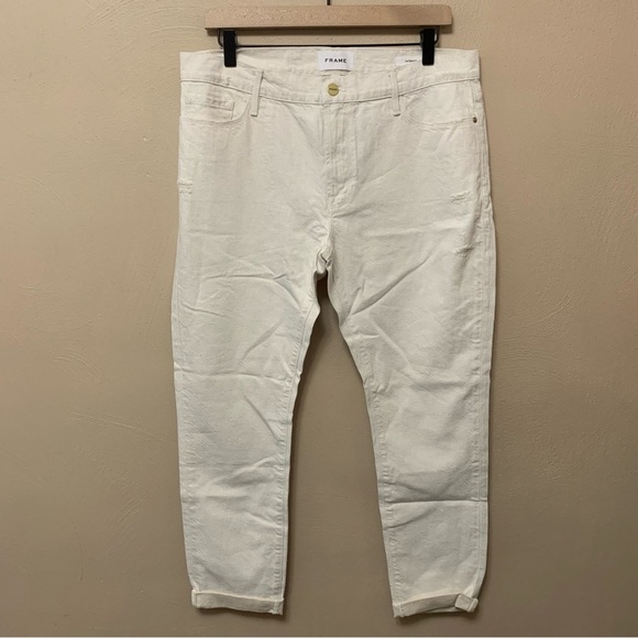 Frame Le Garcon Mid Rise Straight Fit Jeans Au Natural Heather Size 28 NWT New - Picture 3 of 13